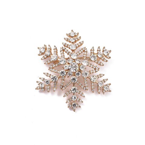Fashion Snowflake Imitation Pearl Alloy Rhinestone Women's Brooches
