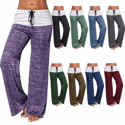 Women's Daily Fashion Color Block Full Length Patchwork Casual Pants
