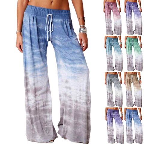 Women's Daily Casual Gradient Color Full Length Casual Pants