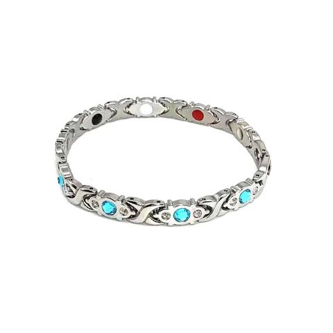 Fashion Solid Color Alloy Inlay Artificial Gemstones Women's Bracelets 1 Piece
