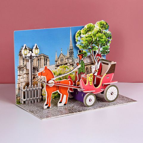 Paper Children's Puzzle Assembly Diy Christmas 3d Three-dimensional Puzzle Toy