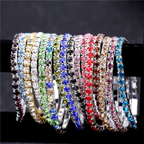 Style Simple Géométrique Cristal Strass Gemme Bracelets