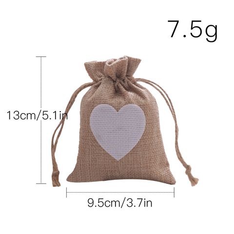 Heart Shape Cloth Wedding Gift Bags 1 Piece