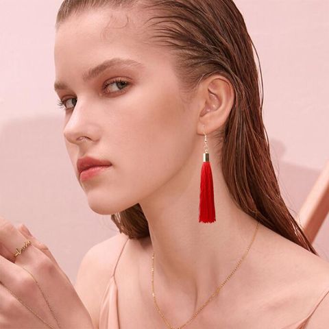 Fashion Geometric Alloy Tassel Plating Women's Earrings 1 Pair