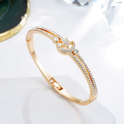 Fashion Star Moon Alloy Rhinestones Women's Bangle