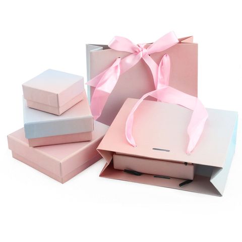 Fashion Gradient Color Paper Valentine'S Day Jewelry Boxes