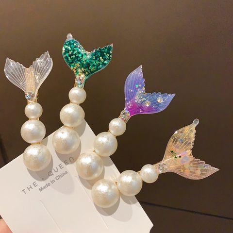 Fashion Geometric Mermaid Plastic Artificial Pearls Hair Clip 1 Piece