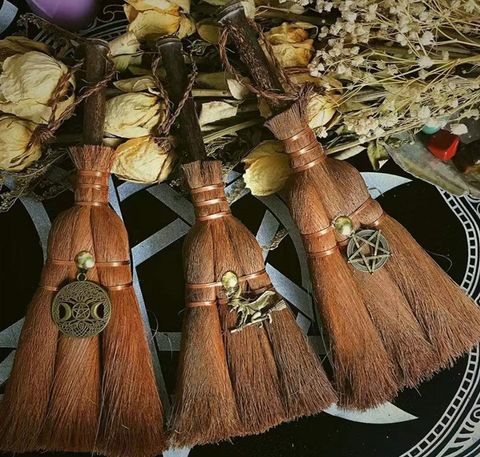 Car Pendant Witch Mini Broom Pendant Accessories Hanging Decorations