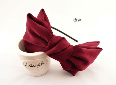 Fashion Solid Color Cloth Bowknot Hair Clip 1 Piece