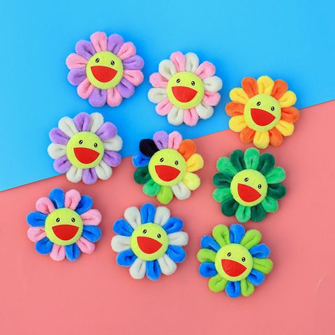 Cartoon Style Flower Flannel Flowers Unisex Brooches