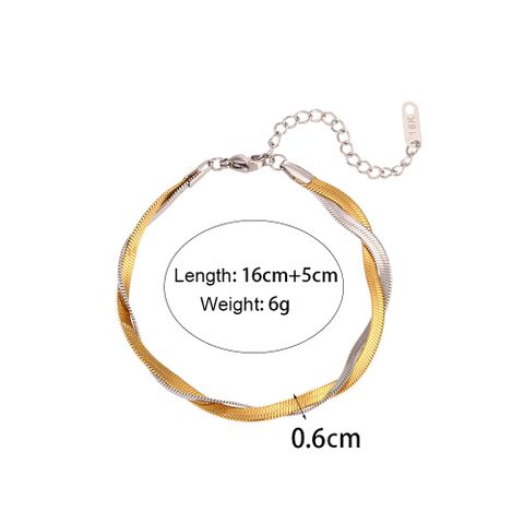 Lady Geometric Stainless Steel Geometry Plating Metal No Inlaid Gold Plated Necklace