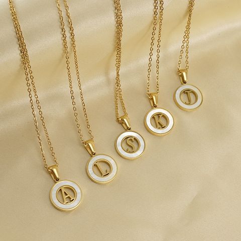 Fashion Letter Stainless Steel Pendant Necklace