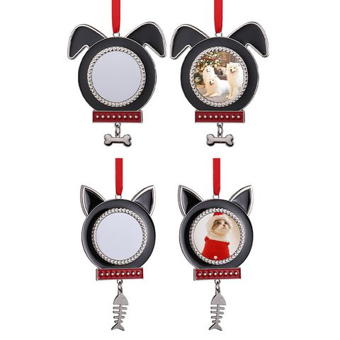 Christmas Dog Metal Holiday Hanging Ornaments