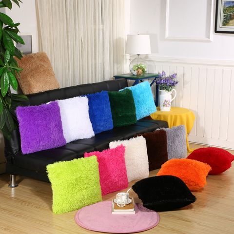 Fashion Solid Color Pv Velvet Throw Pillow Pillow Cases