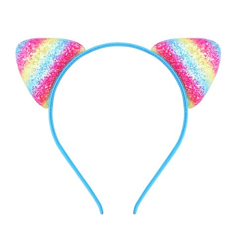 Cute Cat Ears Cloth Sequins Hair Band 1 Piece