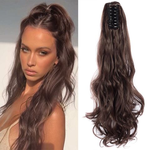 Women's Fashion Multicolor Brown Black Party High Temperature Wire Long Curly Hair Wigs