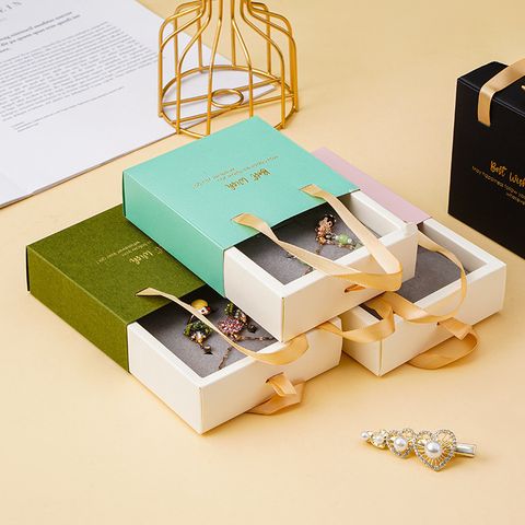 Fashion Letter Paper Jewelry Boxes