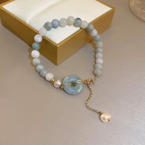 Fashion Letter Cat Alloy Beaded Artificial Pearls Women's Bracelets 1 Piece