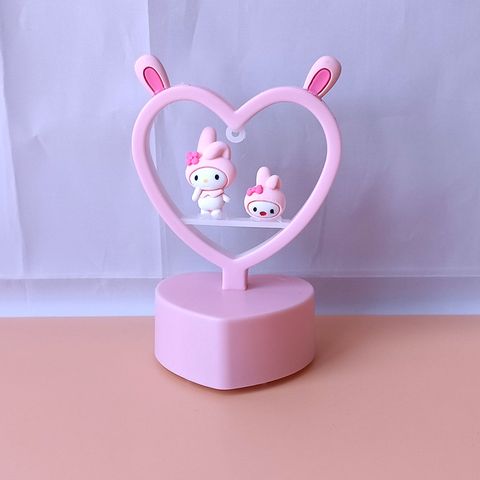 Cute Heart Small Night Led Table Lamp Bedside Lighting