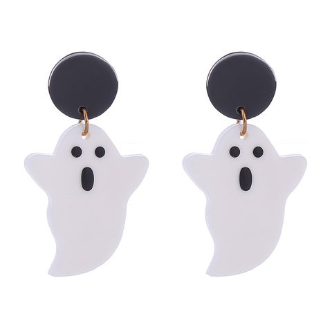 Fashion Pumpkin Letter Ghost Patchwork Arylic Earrings