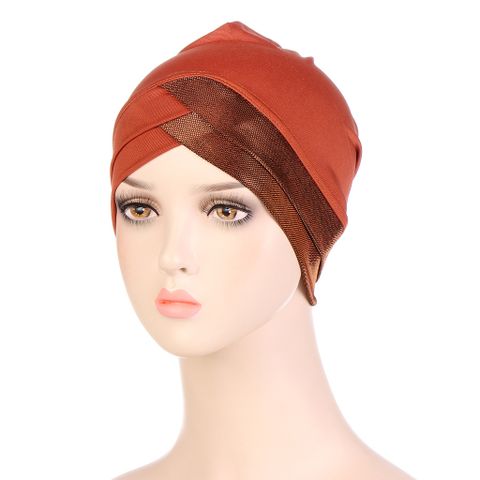 Women's Retro Color Block Solid Color Beanie Hat