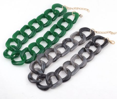 Retro Gradient Color Arylic Chain Women's Necklace