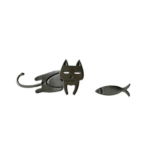 1 Pair Cute Cat Plating Copper Ear Studs