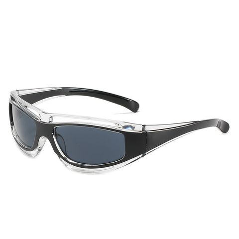 Fashion Geometric Ac Biker Full Frame Men's Sunglasses