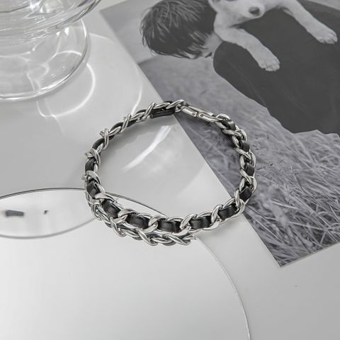 1 Piece 2 Pieces Original Design Titanium Steel Unisex Bracelets Necklace Jewelry Set