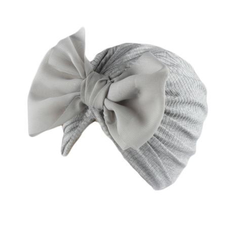 Baby Girl's Cute Solid Color Bowknot Baby Hat