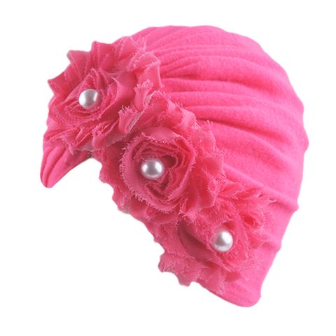Baby Girl's Cute Solid Color Flowers Baby Hat