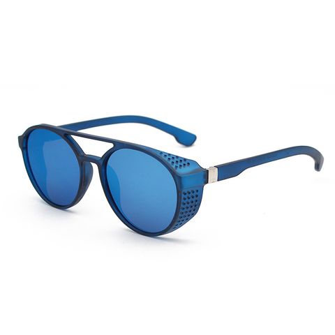Simple Style Solid Color Pc Round Frame Full Frame Men's Sunglasses