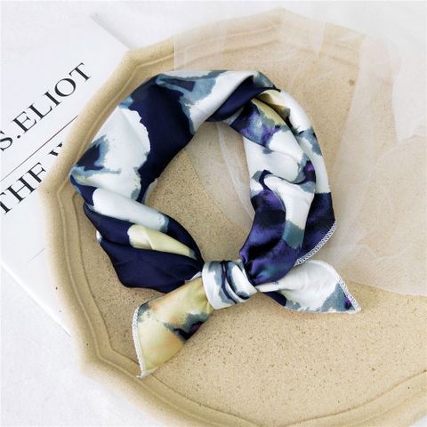 Women's Sweet Polka Dots Heart Shape Polyester Printing Silk Scarves
