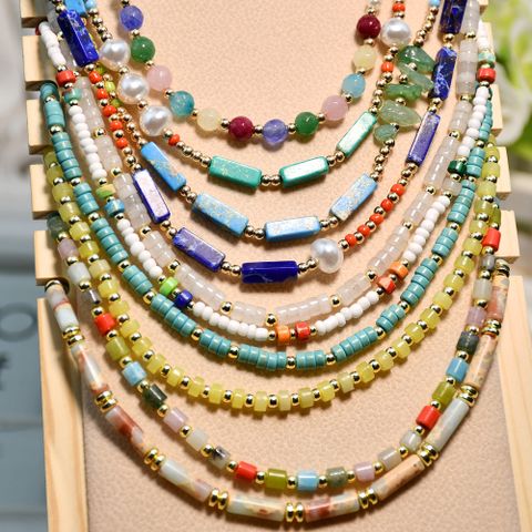 1 Piece Fashion Color Block Beaded Beaded Women's Necklace