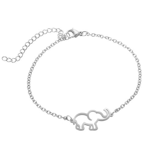 Stainless Steel Fashion Plating Elephant Bracelets