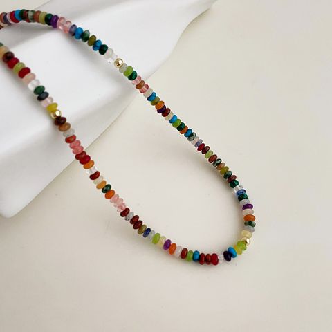 1 Pièce Style Simple Couleur Bloc De Perles De Perles De Perles Collier Pour Femmes