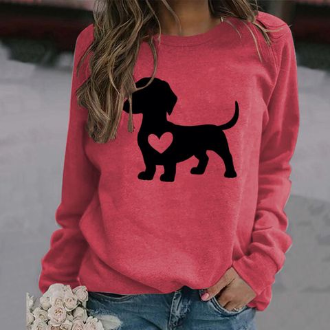 Women's Hoodie Long Sleeve Hoodies & Sweatshirts Printing Fashion Dog