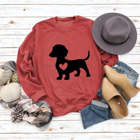 Women's Hoodie Long Sleeve Hoodies & Sweatshirts Printing Fashion Dog