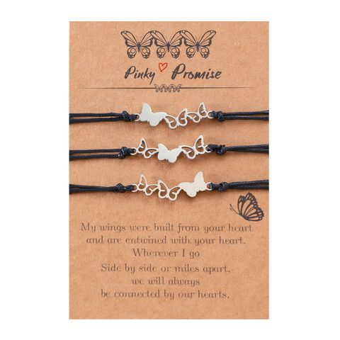 1 Piece Fashion Butterfly Stainless Steel Knitting Unisex Bracelets