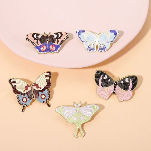 Fashion Butterfly Alloy Enamel Stoving Varnish Women's Brooches