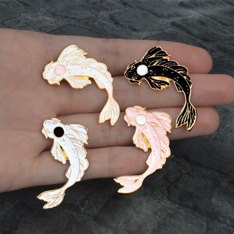 Simple Style Fish Alloy Enamel Women's Brooches