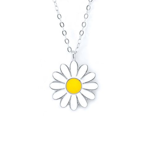 Fashion Flower Sterling Silver Plating Pendant Necklace 1 Piece