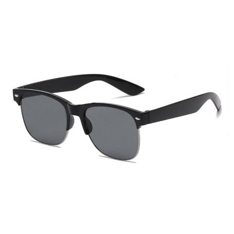Hip-hop Geometric Glass Cat Eye Half Frame Men's Sunglasses