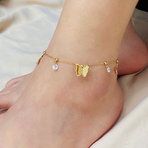 1 Piece Fashion Butterfly Stainless Steel Plating Women's Anklet