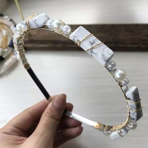 Fashion Square Alloy Inlay Crystal Hair Band 1 Piece