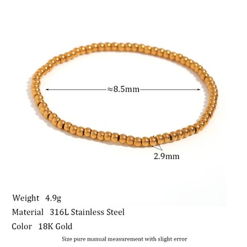 Fashion Round Stainless Steel Beaded Bracelets