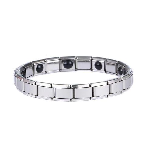 1 Piece Simple Style Circle Stainless Steel Plating Unisex Bracelets