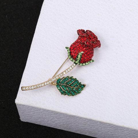 Sweet Flower Alloy Enamel Rhinestones Women's Brooches