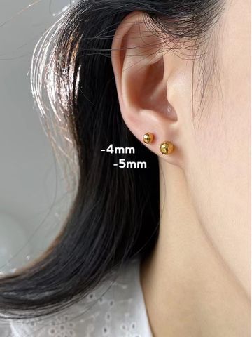 Fashion Geometric Titanium Steel Ear Studs 1 Pair