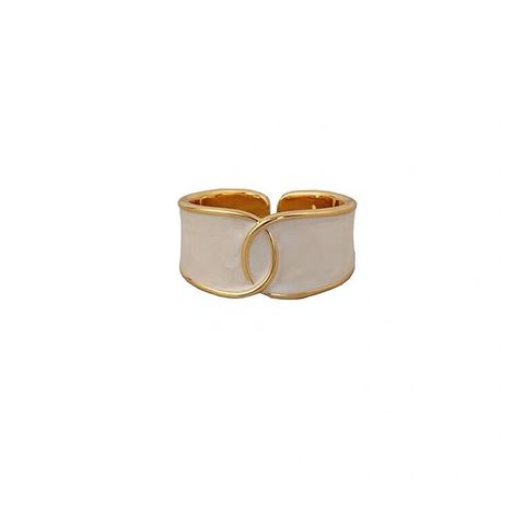 Fashion Solid Color Copper Plating Open Ring 1 Piece